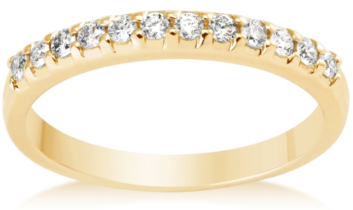 Vashi.com, Vashi, Graduated Diamond Ring in 18k Yellow Gold